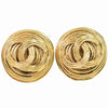 Secondhand Chanel Vintage Round CC Clip-On Earring