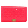 Secondhand Chanel Boy Yen Wallet Quilted Patent