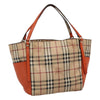 Secondhand Burberry Canterbury Panels Tote Haymarket Coated Canvas and