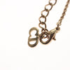 Secondhand Christian Dior CD Pendant Necklace Metal and Crystals