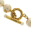 Secondhand Chanel Chain Around Pearl Necklace Metal with Faux Pearls
