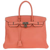 Hermes Birkin Handbag Pink Clemence with Palladium Hardware