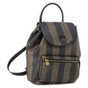 Fendi Pequin Front Pocket Backpack Coated Canvas