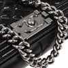 Chanel Boy Flap Bag Quilted Patent