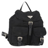 Prada Vela Double Front Pocket Backpack Tessuto with Saffiano Leather
