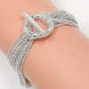 Tiffany & Co. Multistrand Mesh Heart Toggle Bracelet Sterling Silver