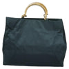 Secondhand Prada Metal Handles Tote Tessuto