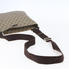 Gucci Zip Top Messenger Bag GG Coated Canvas