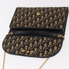 Christian Dior Vintage CD Chain Flap Shoulder Bag Diorissimo Canvas