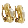 Secondhand Chanel Vintage Round CC Clip-On Earrings Metal with Faux