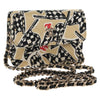 Secondhand Chanel Flap Card Holder on Chain Quilted Printed