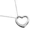 Tiffany & Co. Elsa Peretti Open Heart Pendant Necklace Sterling Silver