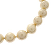 Secondhand Chanel Chain Around Pearl Necklace Metal with Faux Pearls