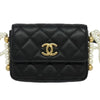 Chanel Pearl Strap CC Wallet on Chain Quilted Calfskin