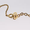 Secondhand Christian Dior CD Pendant Necklace Metal and Crystals