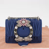 Secondhand Miu Miu Madras Crystal Buckle Shoulder Bag Matelasse