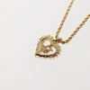 Secondhand Christian Dior Vintage CD Heart Pendant Necklace