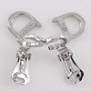 Secondhand Christian Dior CD logo clip earrings Silver -plated