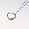Tiffany & Co. Elsa Peretti Open Heart Pendant Necklace Sterling Silver