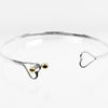 Tiffany & Co. Hook and Eye double heart bracelet Silver925 with K18 yellow gold
