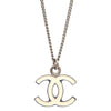 Chanel CC Logo Pendant Necklace Metal