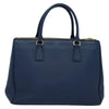 Prada Front Pocket Double Zip Lux Tote Saffiano Leather