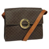 Secondhand Celine Vintage Macadam Circle Logo Shoulder Bag Canvas and