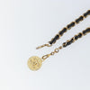 Chanel Vintage Logo Chain Belt Metal and Leather
