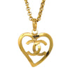 Secondhand Chanel CC Heart Pendant Necklace