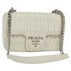 Secondhand Prada Chain Flap Shoulder Bag Nappa Gaufre