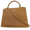 Hermes Kelly Handbag Calf leather with hardware gold