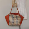 Secondhand Burberry Canterbury Panels Tote Haymarket Coated Canvas and