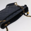 Chanel Vintage Stitched CC Shoulder Bag Caviar