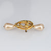 Secondhand Chanel CC Coco Brooch Metal with Faux Pearls and Crystals