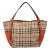 Secondhand Burberry Canterbury Panels Tote Haymarket Coated Canvas and