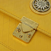 Secondhand Versace Wristlet Pouch Yellow Leather Accessories