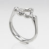 Tiffany & Co. Elsa Peretti Open Heart Ring Platinum with Diamonds