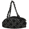 Secondhand Chanel Vintage Zip Bowler Bag Printed Jacquard