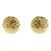 Secondhand Chanel Vintage CC Quilted Round Button Clip-On Earrings