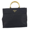 Secondhand Prada Metal Handles Tote Tessuto