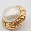Secondhand Chanel Vintage Round Clip-On Earrings Metal with Faux