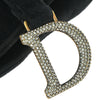 Christian Dior Saddle Handbag Velvet with Crystals