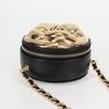 Chanel Round Camellia Coin Purse Leather