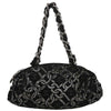 Secondhand Chanel Vintage Zip Bowler Bag Printed Jacquard