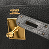 Secondhand Hermes Kelly Handbag Black Ardennes with Gold Hardware