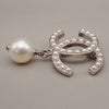 Chanel CC Drop Brooch Metal and Faux Pearls