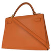 Hermes Kelly Handbag Orange Epsom with Gold Hardware