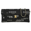 Chanel Chocolate Bar Flap Bag Quilted Printed Canvas