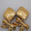 Secondhand Chanel Vintage Clip On Bow Earrings