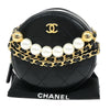 Secondhand Chanel Chic Pearls Round Clutch with Chain Quilted